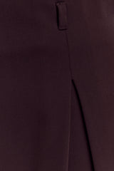 Simone Pleated Suiting Short - Dark Chocolate