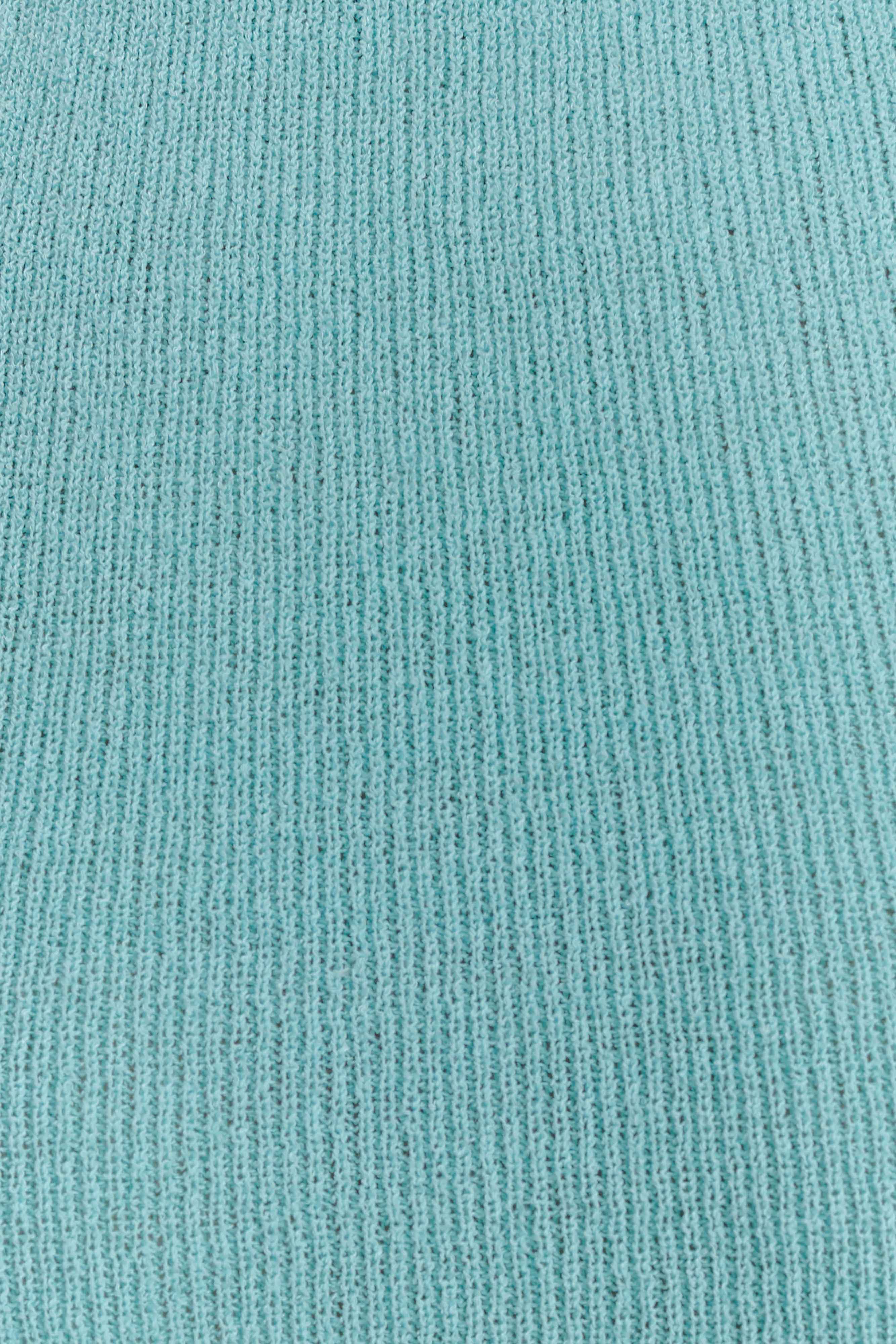 Melodie Halter Knit Maxi Dress - Cyan Blue