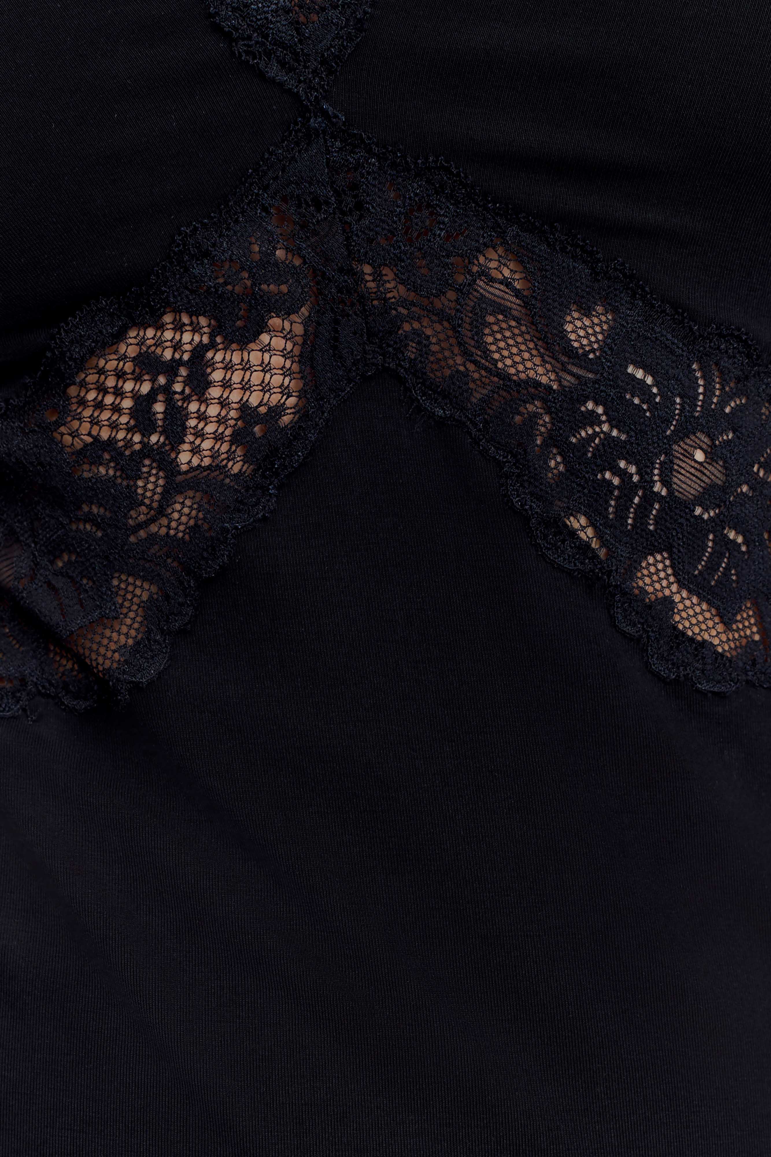 Electra Slinky Lace Maxi Dress - Black
